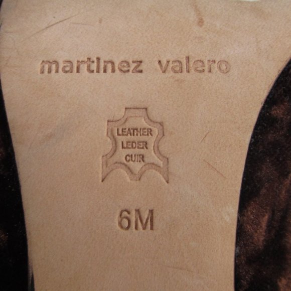 Martinez Valero Velvet Peep Toe Mary Jane Heels - Picture 9 of 14